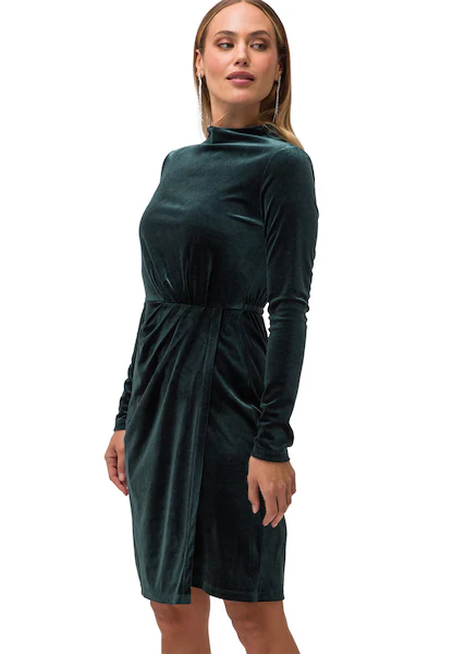 Bild von Zero Samtkleid »zero Samtkleid mit hohem Kragen«, Falten