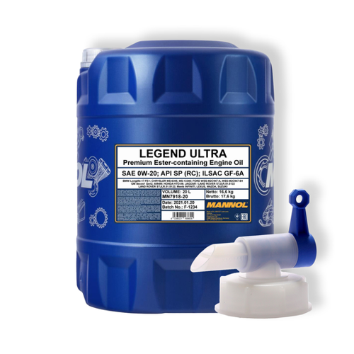 Bild von 20L MANNOL LEGEND ULTRA Motoröl 0W-20 - Effiziente Motorenpflege