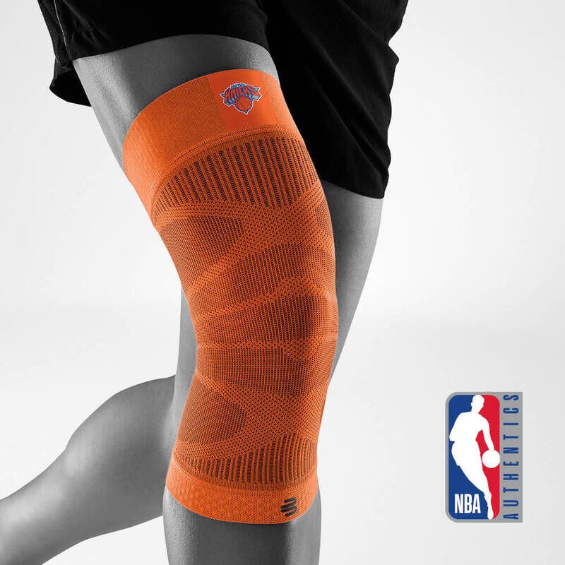 Bild von BAUERFEIND SPORTS NBA Kompressions-Kniebandage Orange, New york Knicks L