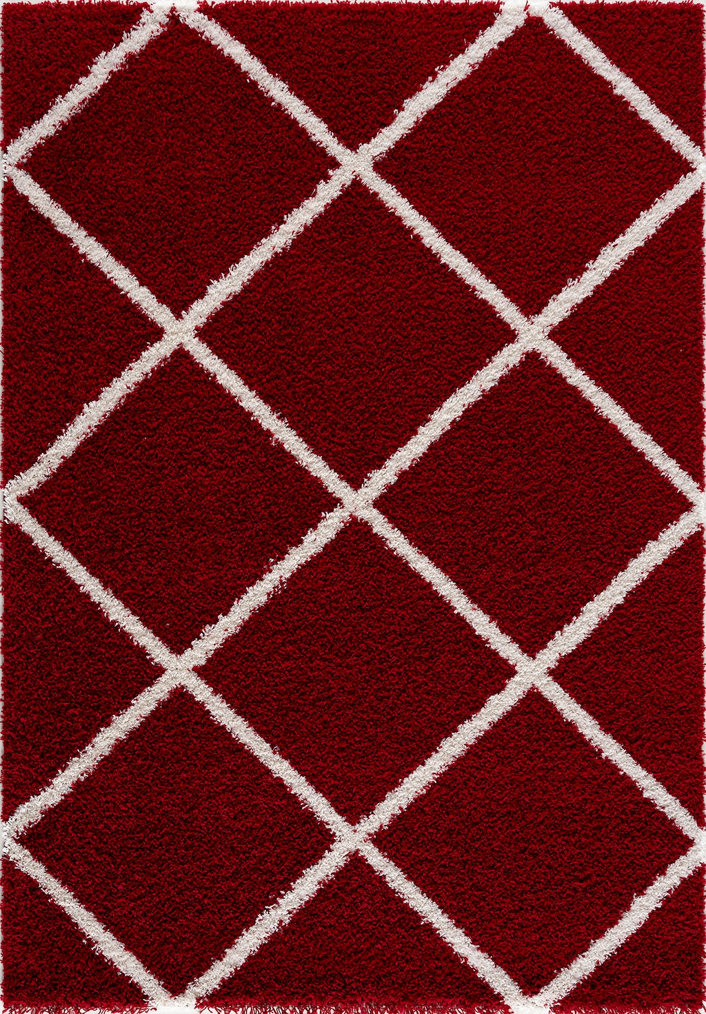 Bild von SANAT Madrid Shaggy Teppich - Hochflor Teppiche für Wohnzimmer, Schlafzimmer, Küche - Rot, Größe: 200X290 cm