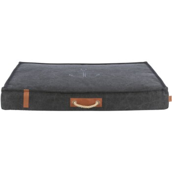 Bild von TRIXIE Hundematratze BE Nordic Föhr 80x55 cm in schwarz – bequemes Hundebett für kleine & mittelgroße Hunde - große Hundecouch mit praktischem Tragegriff - robust & waschbar – 36498