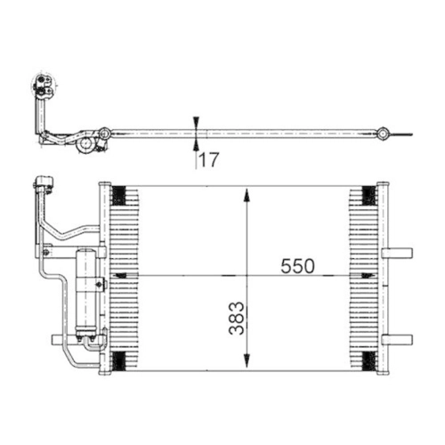 Bild von MAHLE ORIGINAL AC 386 000S Klimakondensator für MAZDA