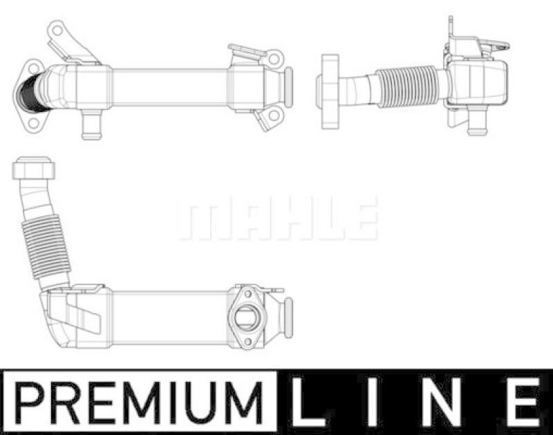 Bild von MAHLE ORIGINAL CE 17 000P AGR Kühler Abgaskühler, Abgasrückführungskühler, Kühler Abgasrückführung ohne Dichtung ohne AGR-Ventil BMW: 3 Coupe
