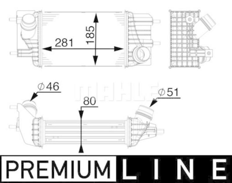 Bild von MAHLE Ladeluftkühler BEHR *** PREMIUM LINE *** CI 154 000P