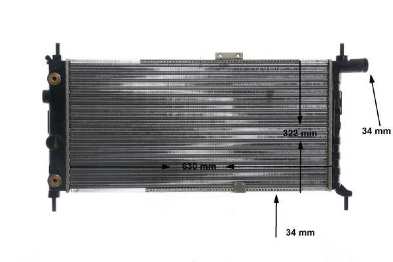 Bild von MAHLE ORIGINAL CR 479 000S Kühler, Motorkühlung Kühler, Wasserkühler, Autokühler 630 323 33 Automatikgetriebe Kühlrippen mechanisch gefügt