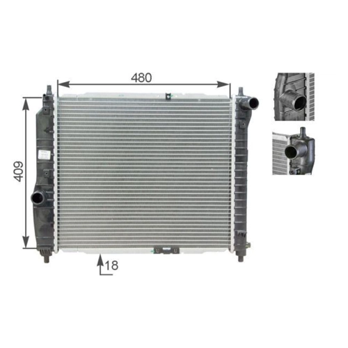 Bild von MAHLE ORIGINAL CR 1309 000S Kühler für Motorkühlung