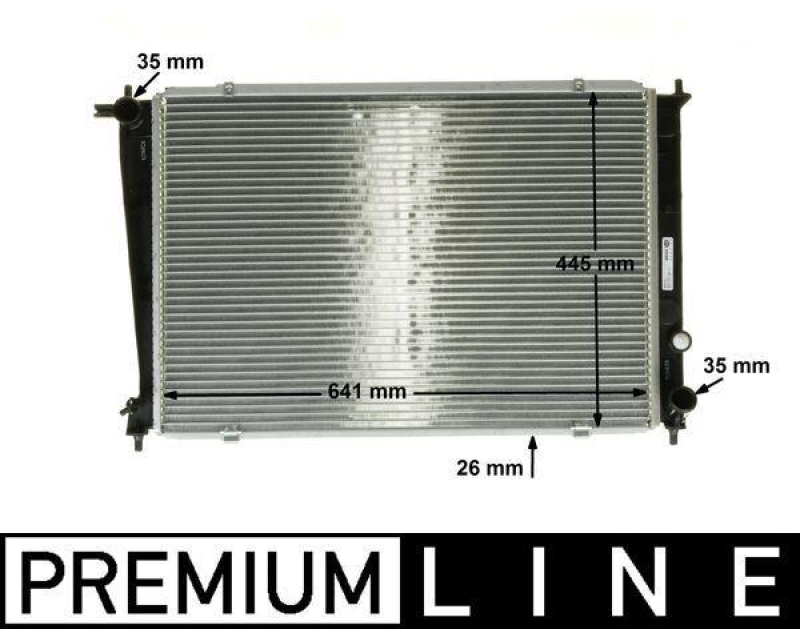 Bild von MAHLE ORIGINAL CR 1316 000P Kühler, Motorkühlung Kühler, Wasserkühler, Autokühler 670 472 26 Schaltgetriebe Kühlrippen gelötet