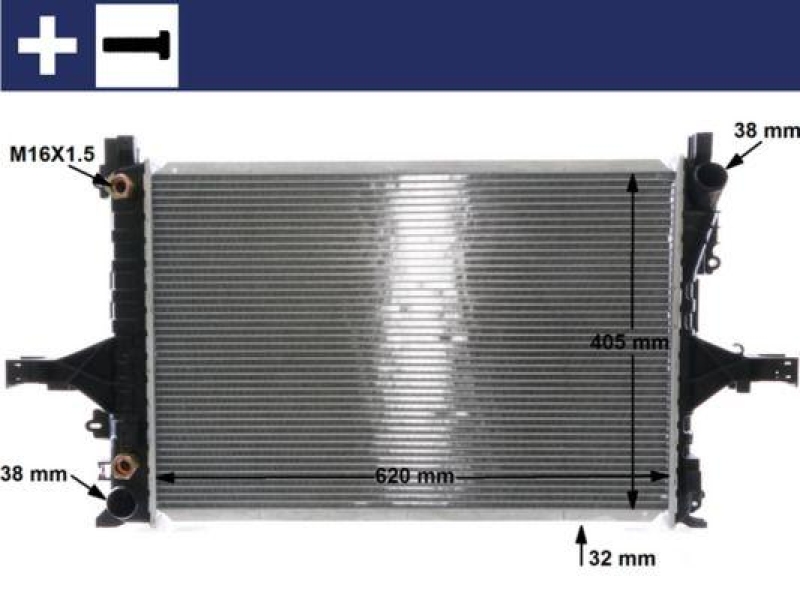 Bild von MAHLE ORIGINAL CR 1547 000S Kühler, Motorkühlung Kühler, Wasserkühler, Autokühler VOLVO: V70 2