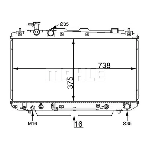 Bild von MAHLE ORIGINAL CR 1568 000S Kühler für Toyota RAV4 II