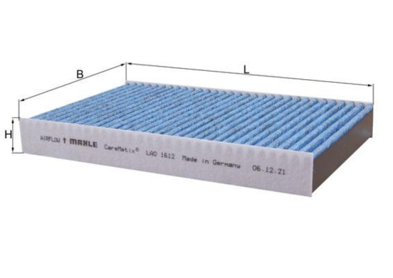 Bild von MAHLE ORIGINAL LAO 1612 Innenraumfilter Filter, Innenraumluft, Pollenfilter, Mikrofilter