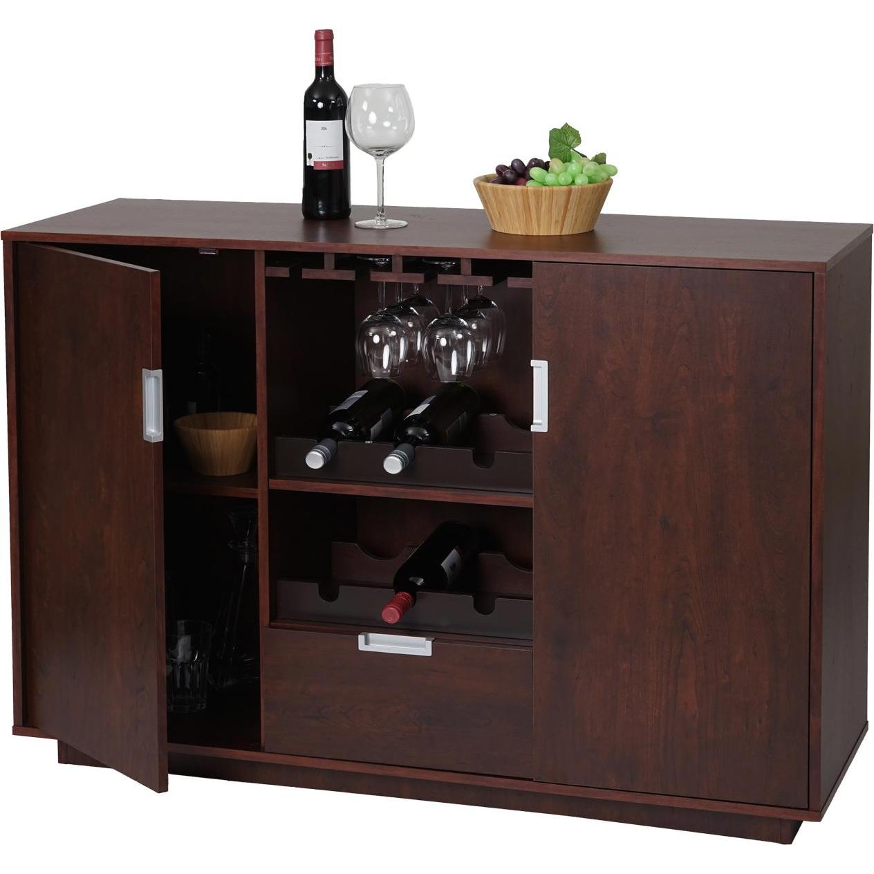Bild von MCW Weinschrank MCW-F64 Höhenverstellbare Einlegeböden, Zwei Türen, Halterungen für Gläser