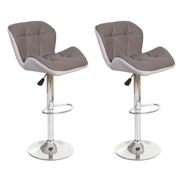 Bild von MCW Barhocker MCW-A92-2 (Set, 2er), Stufenlos höhenverstellbar, Polsterbezug mit Ziernaht