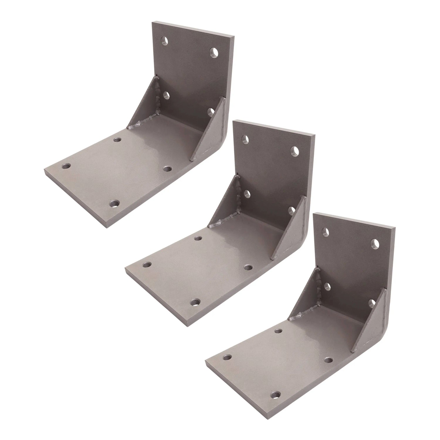 Bild von MCW 3er-Set Deckenadapter für Kassetten-Markise H124 Deckenmontage Halterung Adapter Grau