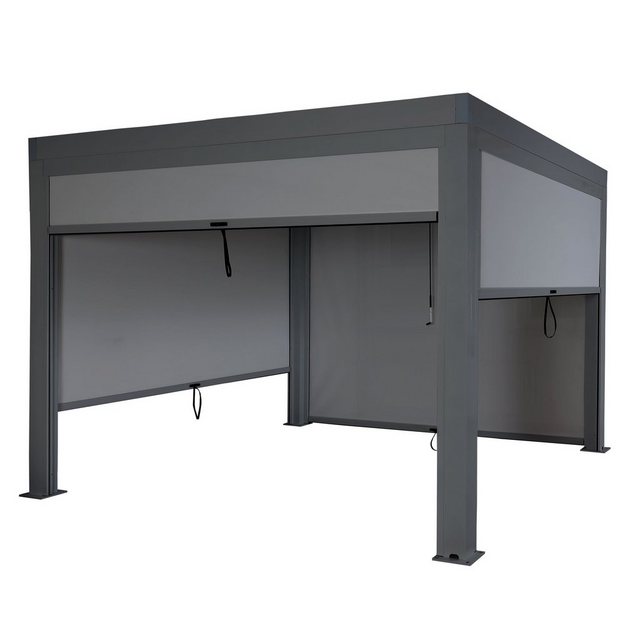 Bild von MCW Pergola MCW-L46-mS-3x3, BxTxH: 300x300x220 cm, Regulierbarer Wind- und Insektenschutz, Sturmfest bis 100km/h