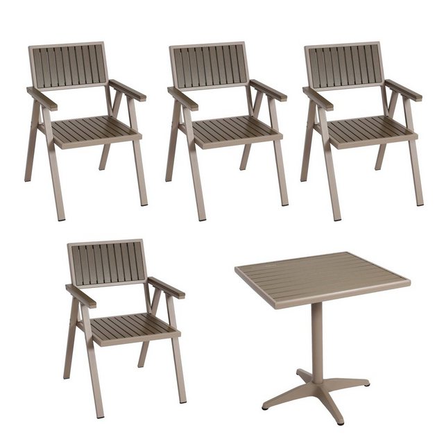 Bild von MCW Garten-Essgruppe MCW-J95-Set-4, (4-tlg), Garten, Outdoor geeignete Pulverbeschichtung,Besonders robustes Material