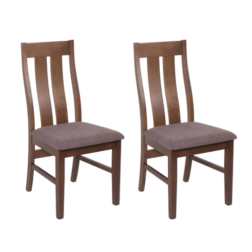 Bild von MCW Esszimmerstuhl M58 2er-Set Dunkles Gestell Taupe