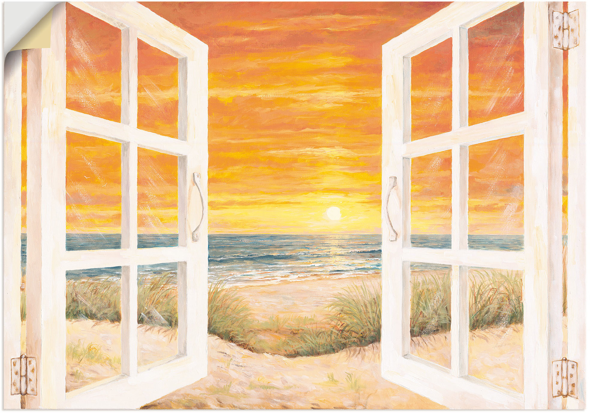 Bild von Artland Wandbild »Fenster zum Meer«, Meer Bilder, (1 St.), als Alubild, Outdoorbild, Leinwandbild, Wandaufkleber, versch. Größen