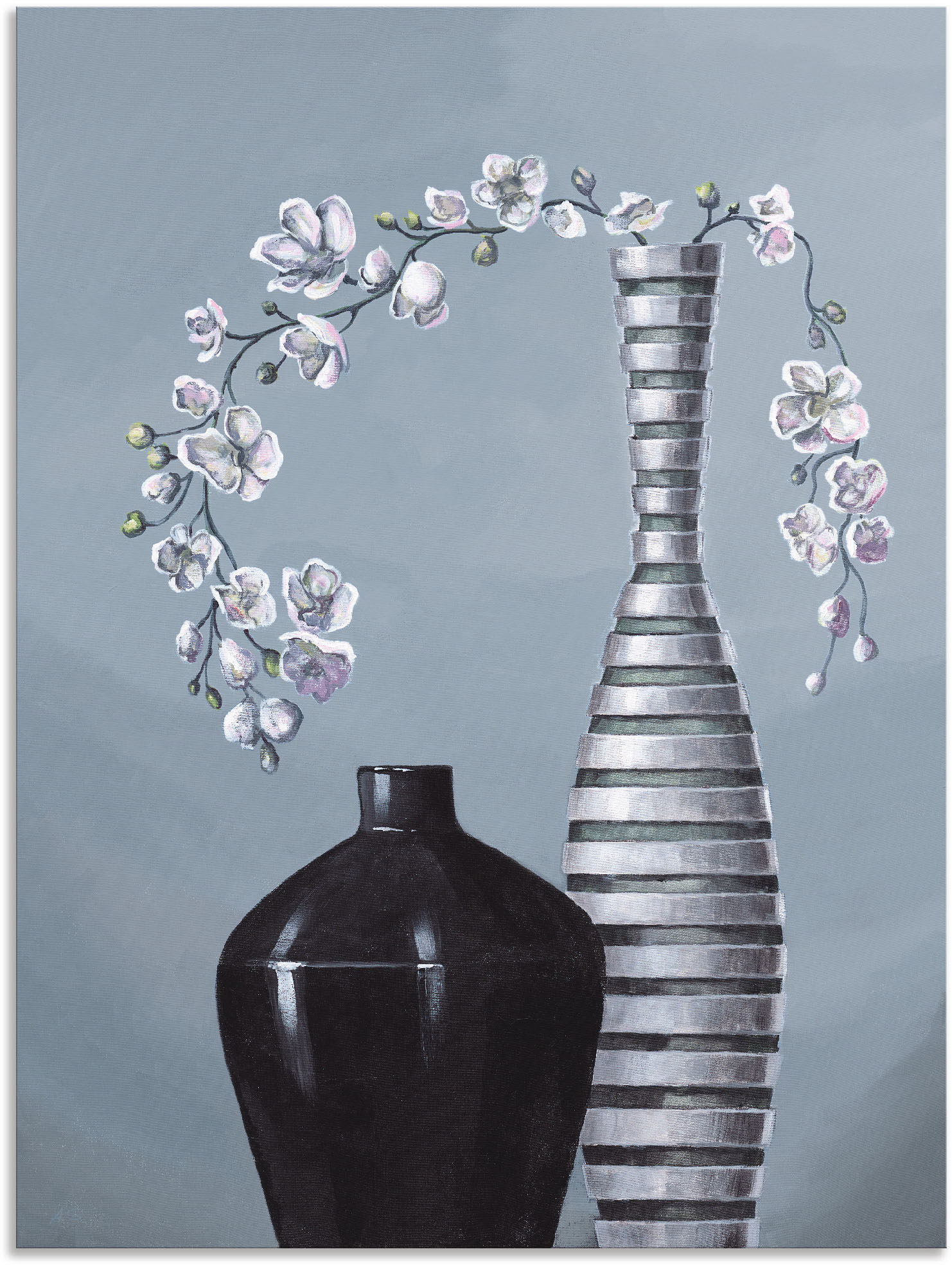 Bild von Artland Wandbild »Metallische Vasen«, Vasen & Töpfe, (1 St.), als Alubild, Outdoorbild, Leinwandbild, Poster, Wandaufkleber