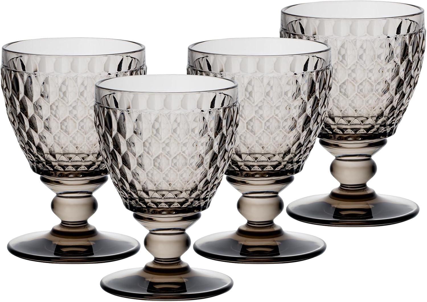 Bild von Villeroy & Boch Boston Weißweinglas, Porzellan, Weiß, 17 x 17 x 13 cm, 4 Einheiten