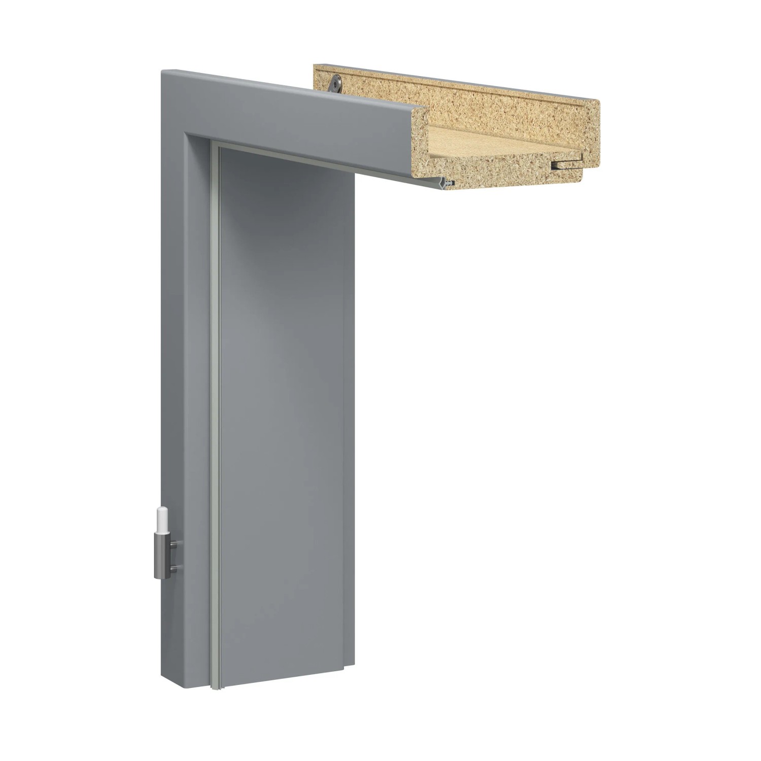 Bild von GetaDoor Zarge GLN747 Staubgrau 98,5 cm x 198,5 cm x 20,5 cm Anschlag R