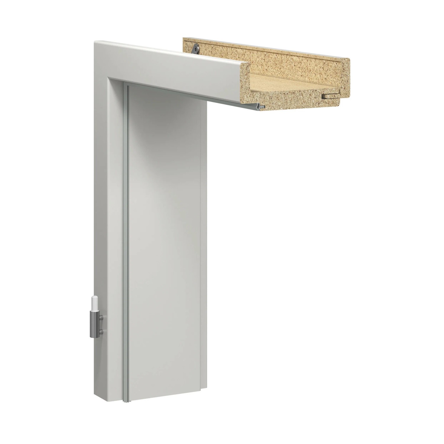 Bild von GetaDoor Zarge GL402 Hellgrau 86 cm x 198,5 cm x 10 cm Anschlag L