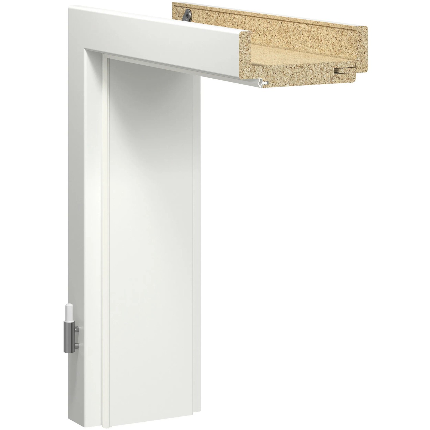Bild von GetaDoor Zarge Neoline CPL-Folie Weiß 61 cm x 198,5 cm x 18,5 cm Anschlag R