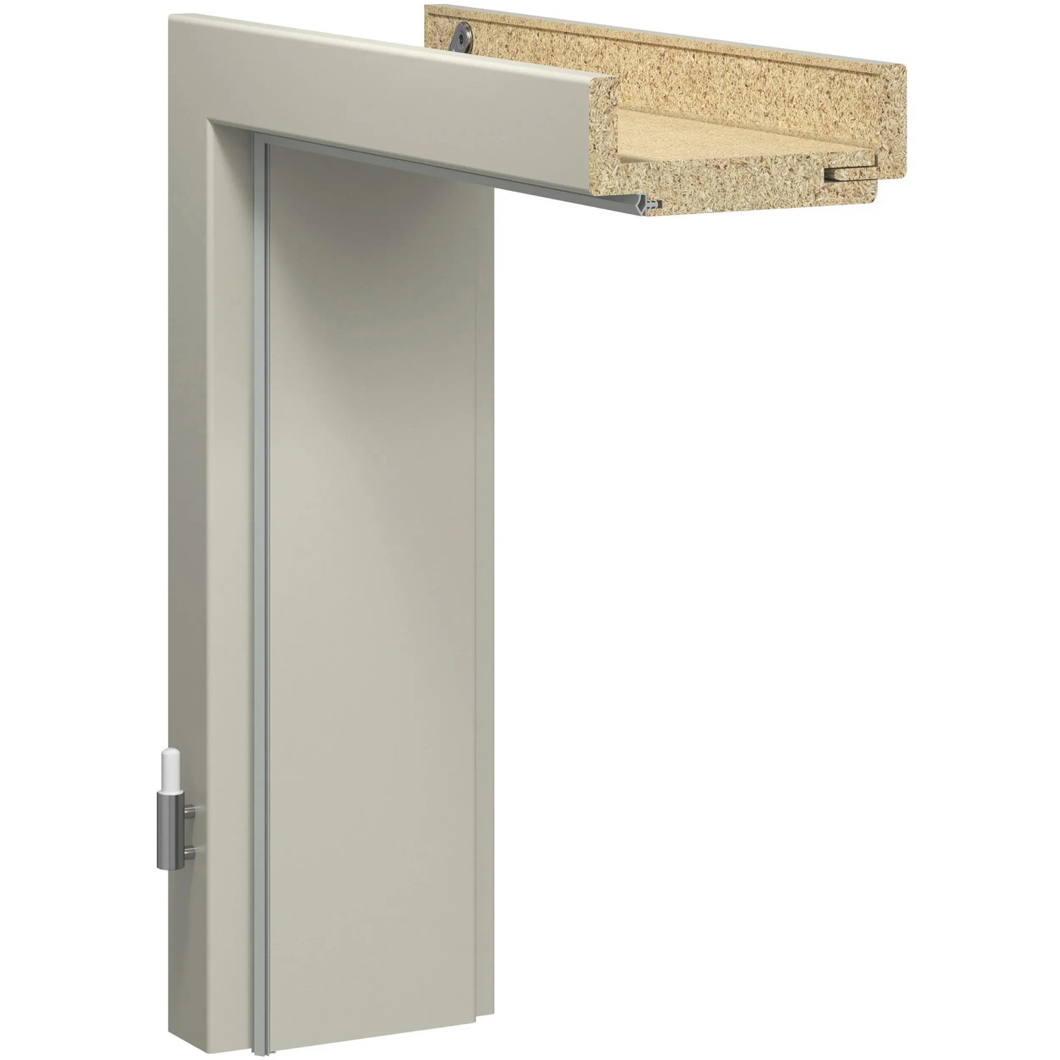 Bild von GetaDoor Zarge CPL-Folie Seidengrau 98,5 cm x 198,5 cm Anschlag L