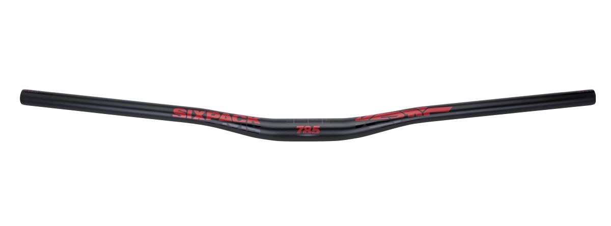 Bild von Sixpack Vertic Fahrrad Lenker 785mm x 31.8mm / 35mm schwarz/rot 31.8mm