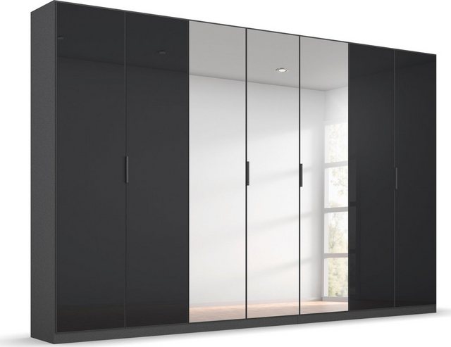 Bild von rauch Drehtürenschrank "Kleiderschrank Schrank Garderobe KOLUNA mit Glastüren und Spiegel", inkl. 2 Innenschubladen sowie extra Einlegeböden MADE IN GERMANY