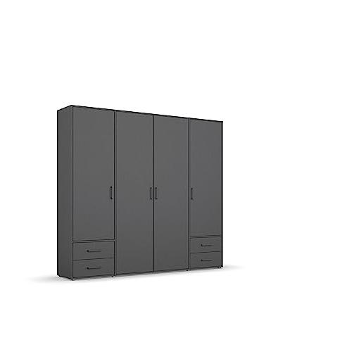 Bild von Drehtürenschrank ¦ grau ¦ Maße (cm): B: 187 H: 194 Schränke > Kleiderschränke > Drehtürenschränke - Sconto
