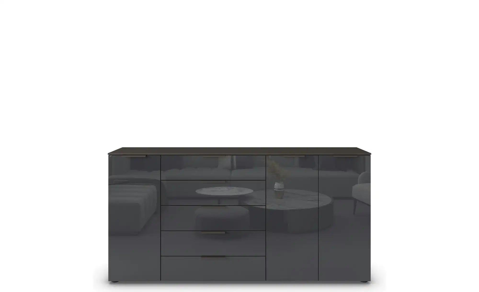 Bild von Sideboard ¦ schwarz ¦ Maße (cm): B: 199 H: 100 Kommoden & Sideboards > Sideboards - Höffner