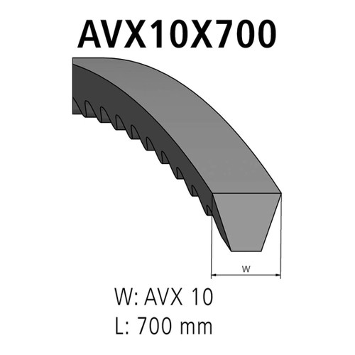 Bild von DT Spare Parts Keilriemen 3.34258 AVX 10 L: 700 mm