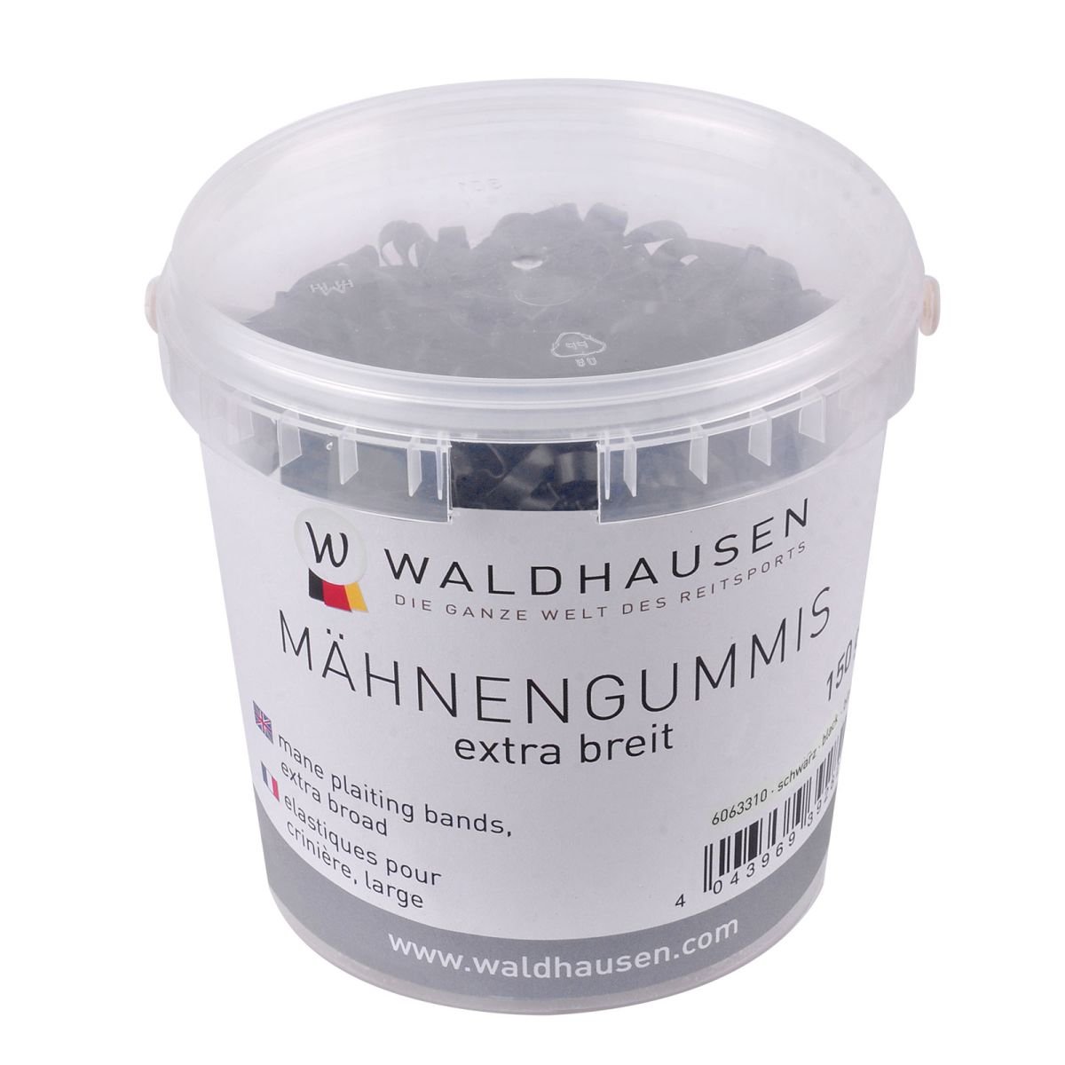 Bild von Waldhausen Mähnengummis EXTRA BREIT im Eimer 150 g transparent