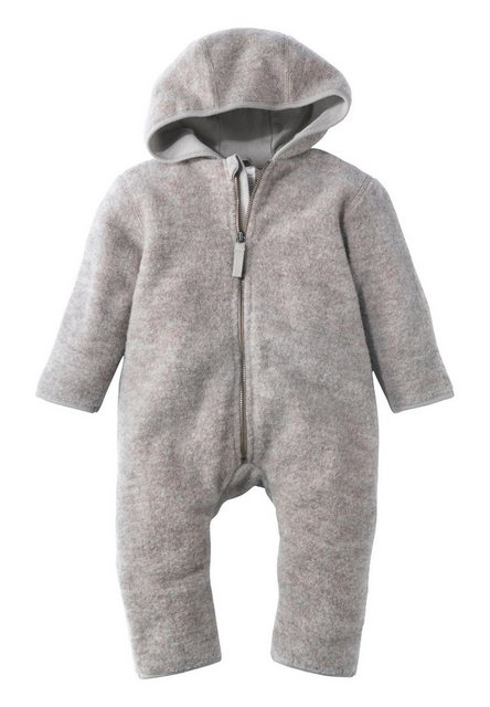 Bild von hessnatur Baby Wollfleece Overall Regular aus Bio-Merinowolle - grau - Größe 50/56