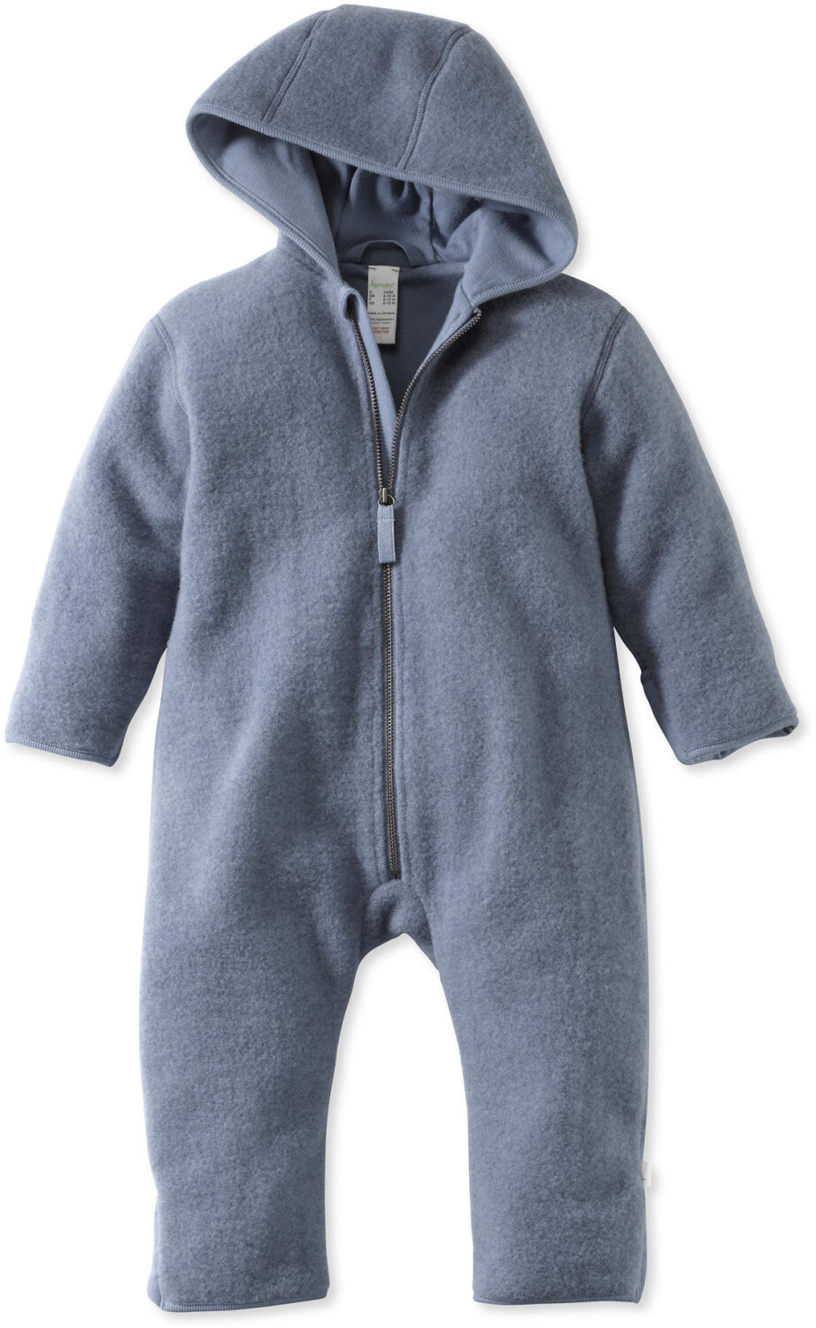 Bild von hessnatur Baby Wollfleece Overall Regular aus Bio-Merinowolle - blau - Größe 86/92