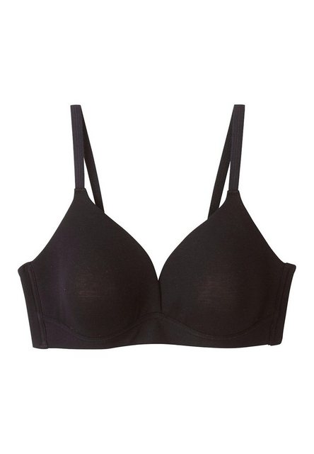 Bild von hessnatur Damen Spacer BH bügellos PURE SENSE aus Bio-Baumwolle und TENCEL™Modal - schwarz - Größe 70A