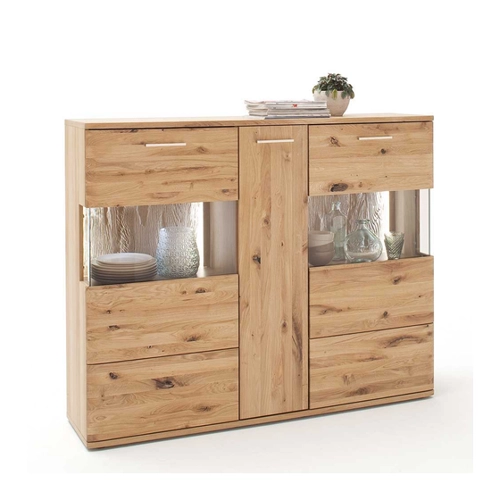 Bild von Elegantes Esszimmer Highboard aus Eiche Bianco