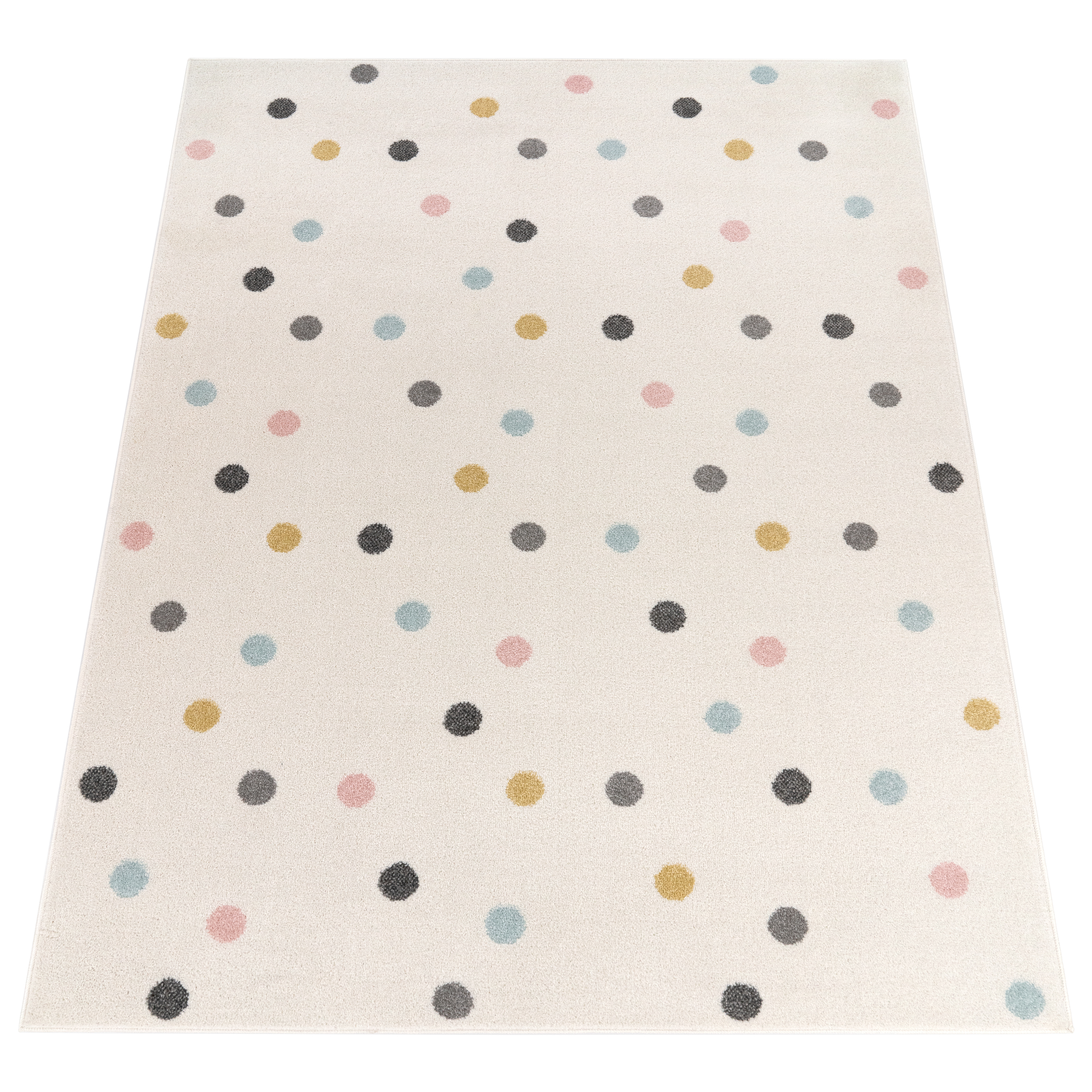 Bild von Teppich Kinderzimmer Punkte Weich Moderne Deko mehrfarbig 80x150 cm