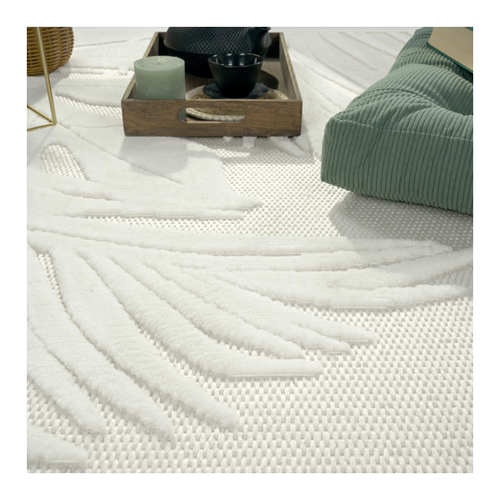 Bild von In- & Outdoor-Teppich Livornia creme 120 cm rund
