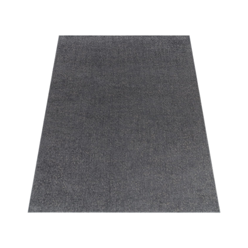 Bild von Teppich Schlafzimmer Melierte Optik Einfarbig anthrazit 120x160 cm