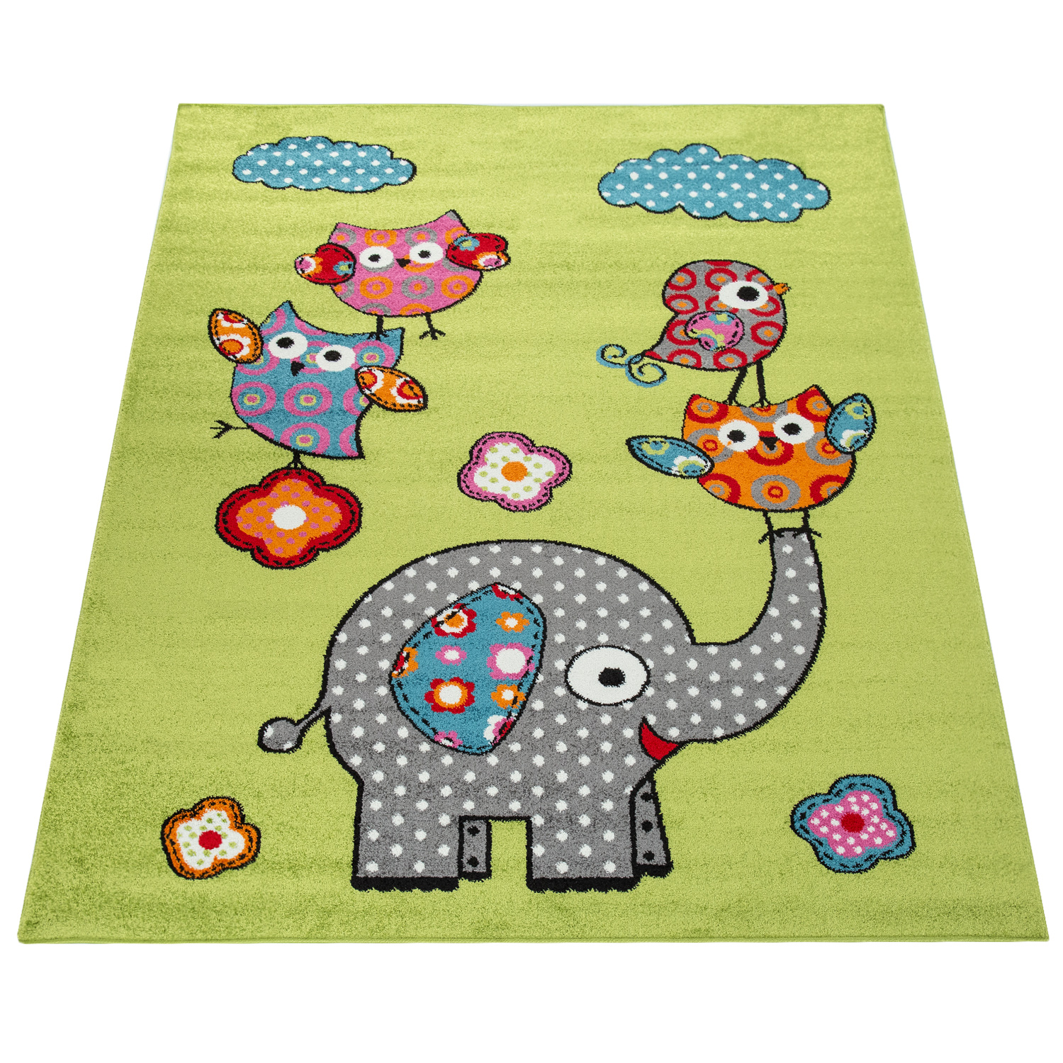 Bild von Kinderteppich Echo grün 200x280 cm