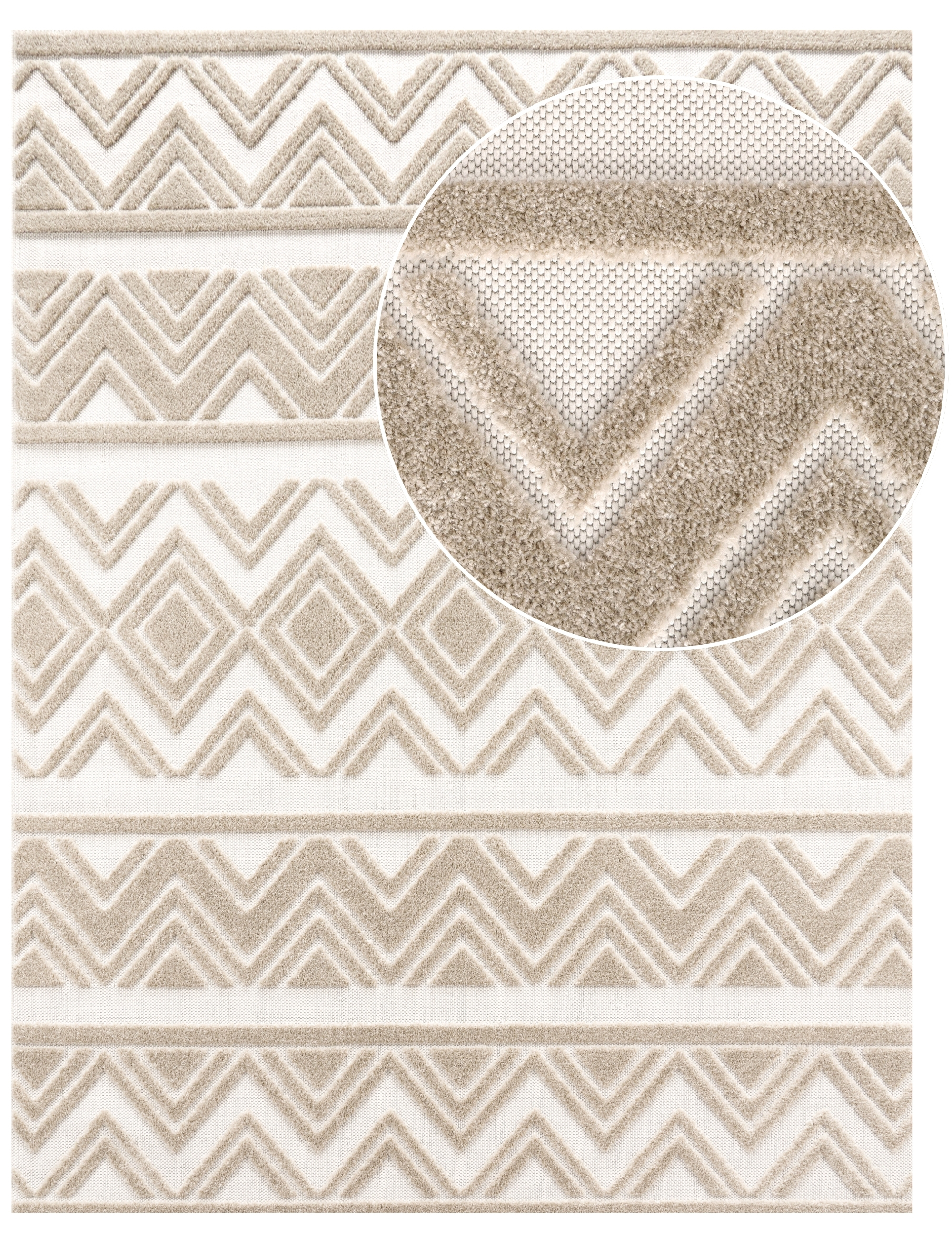 Bild von In- & Outdoor-Teppich Stylo beige 120x170 cm