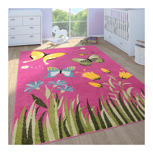 Bild von Kinderteppich Almara pink 160x220 cm – Ein magisches Abenteuer für das Kinderzimmer