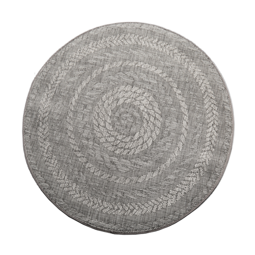 Bild von In- & Outdoor-Teppich Melody grau 120 cm rund