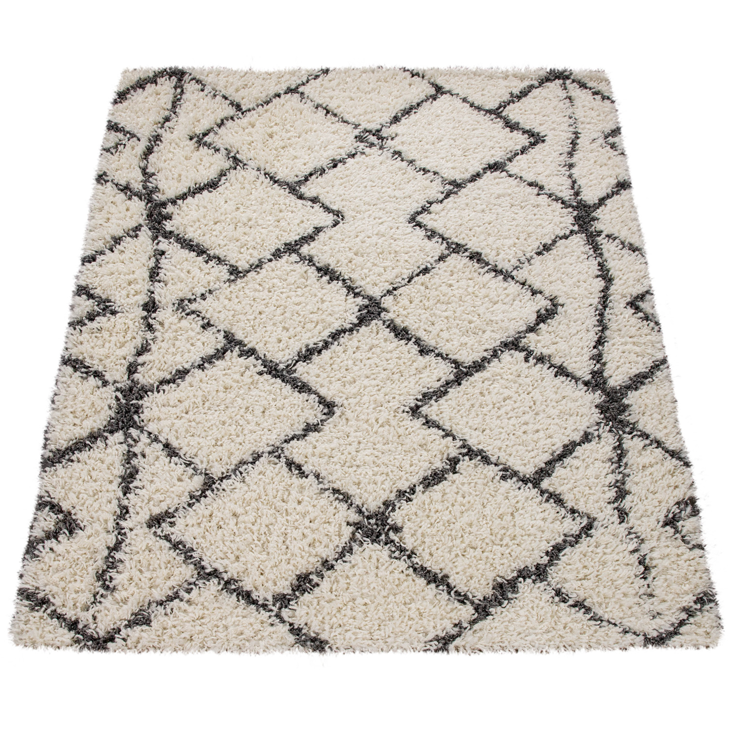 Bild von Shaggy-Teppich Kalea beige 150 cm quadrat