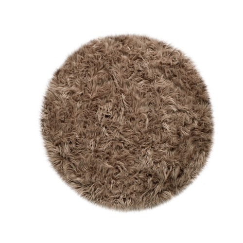 Bild von Hochflor-Teppich Playara beige 90 cm rund