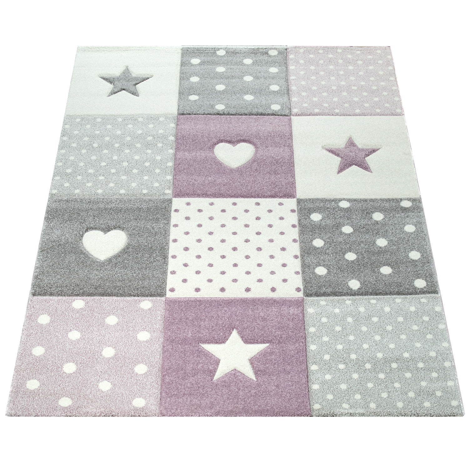 Bild von Kinderteppich Kosmos lila 160 cm rund