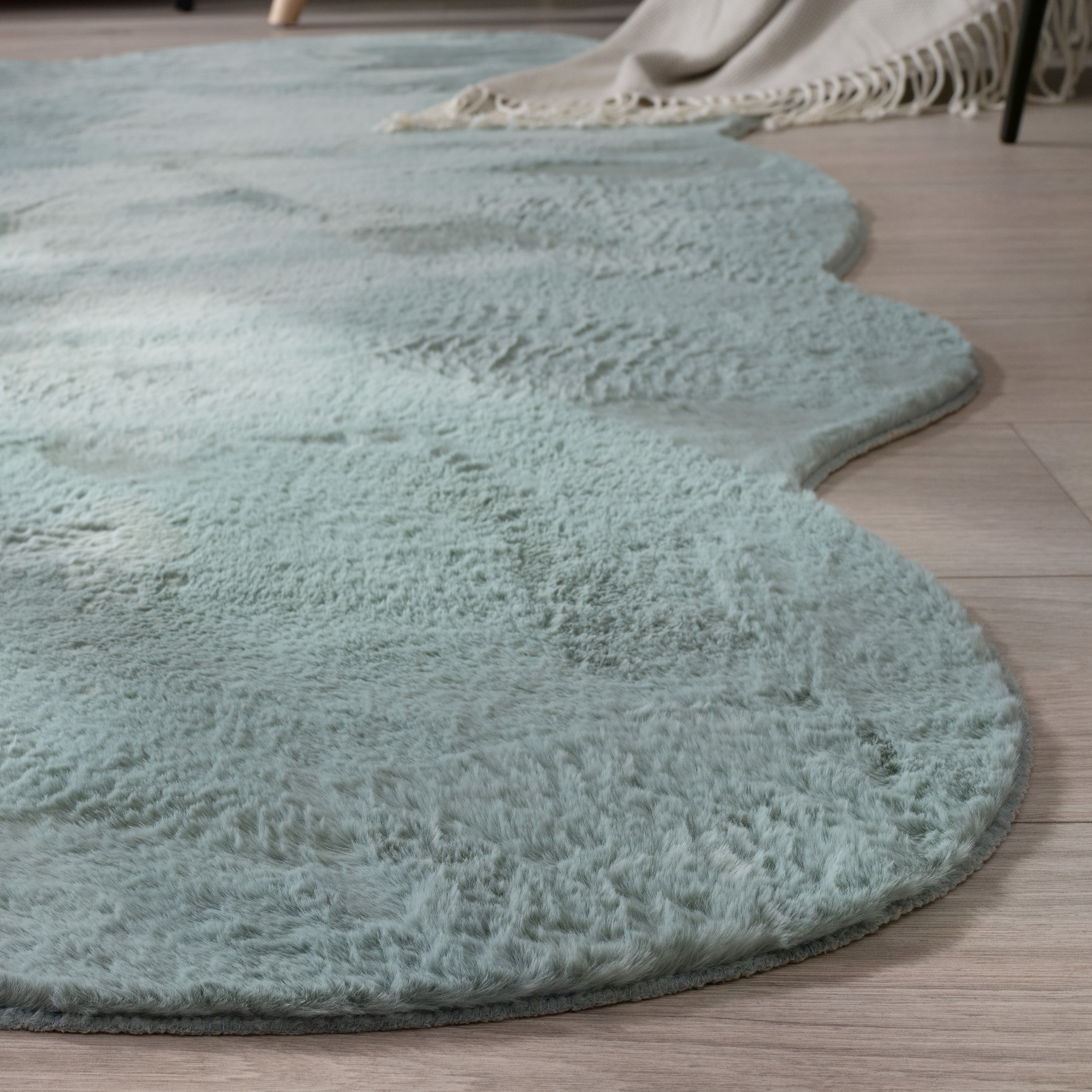 Bild von Fellteppich Pelsa türkis 70x200 cm fell-form