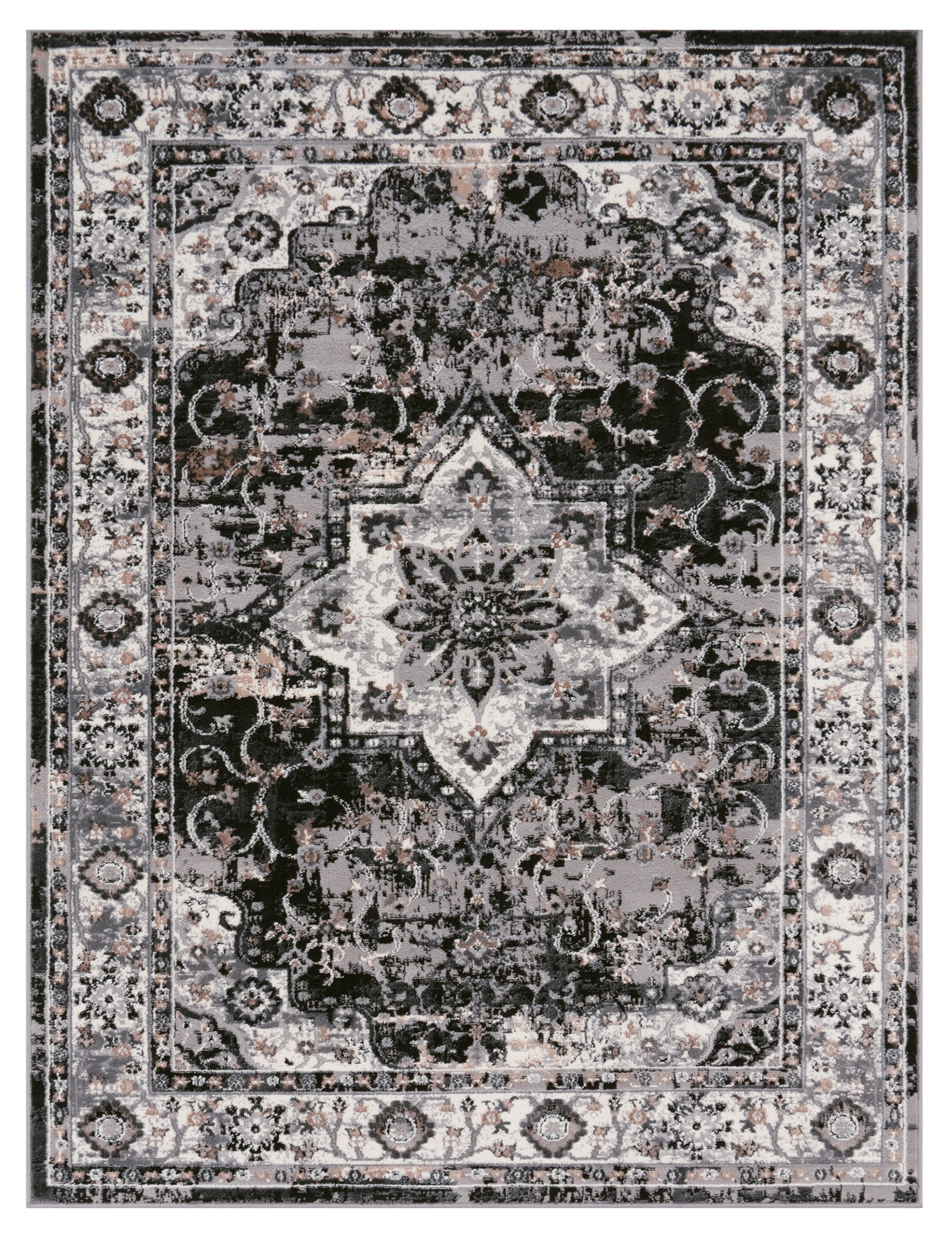 Bild von Vintage-Teppich Escara schwarz 80x300 cm