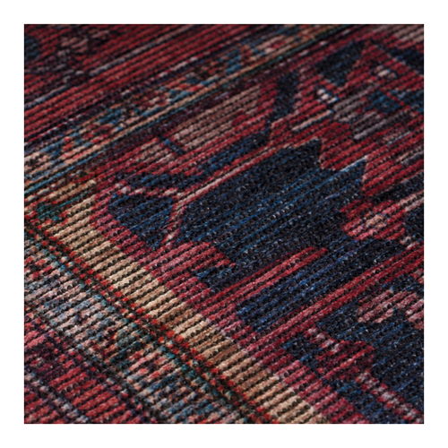 Bild von Waschbarer Teppich Bolero rot 120 cm rund